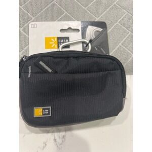 Case Logic TBC303 Digital Camera Case Black Nylon Pouch with Belt Loop Carabiner